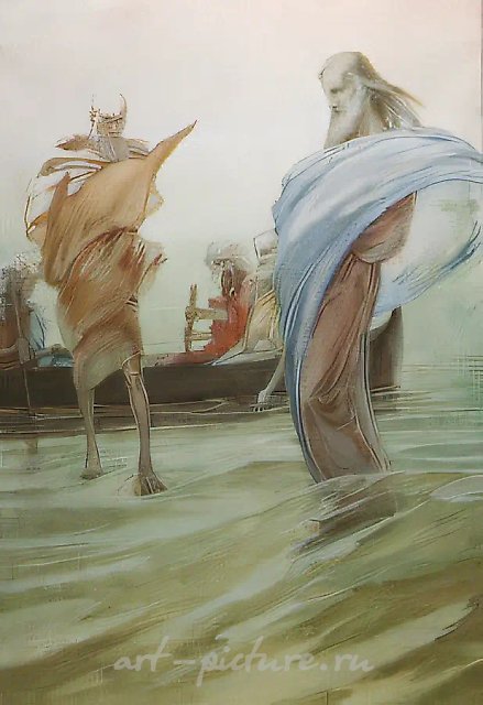 Хождение по водам, 1994, бумага, акварель, 75х50. Собственность автора