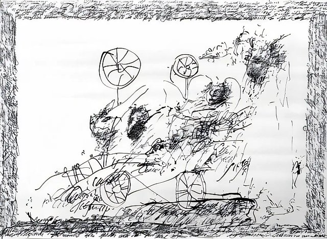 Без названия, 1966, бумага, тушь, 54х40 Частное собрание. Россия