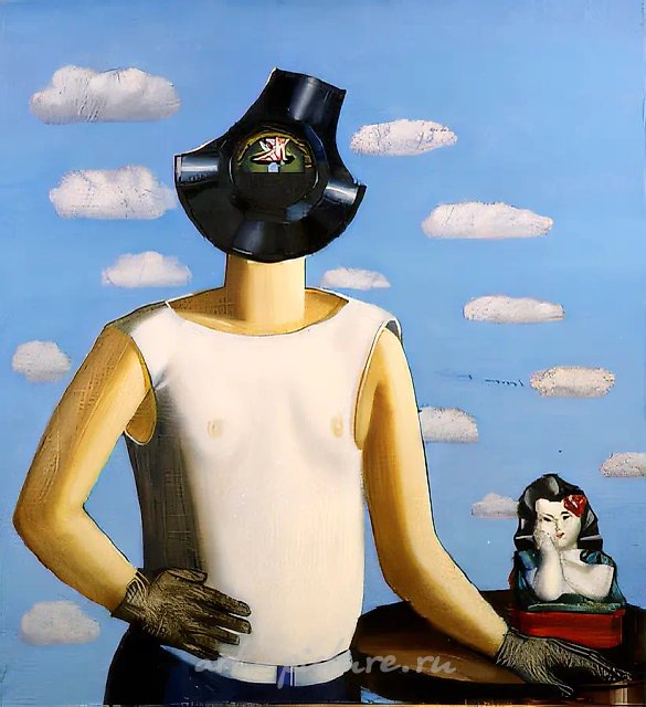 Пишущий купидон, 1991, холст, масло, 110х100. Собственность автора