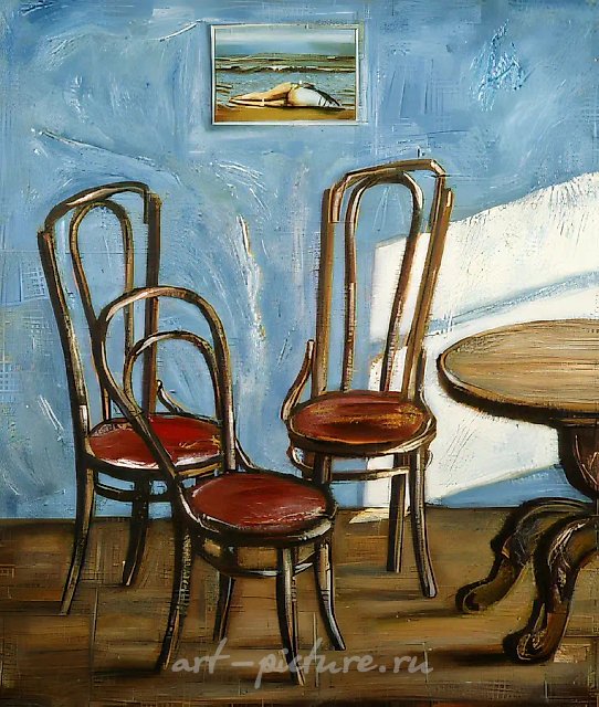 Разговор, 1981, холст, масло, 90х80. Собственность автора