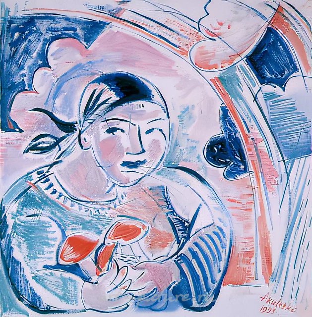 Август, 1993, холст, масло, 70х75 Собственность автора