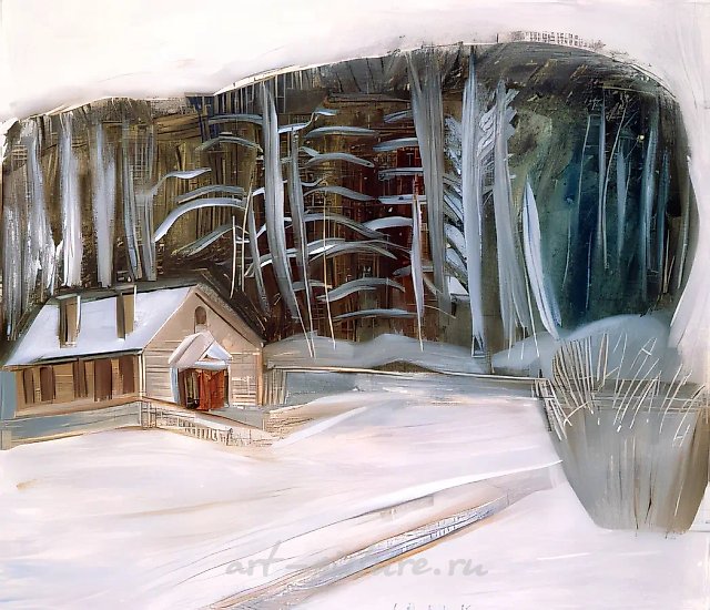 Стужа, 1995, холст, масло, 43х49 Собственность автора