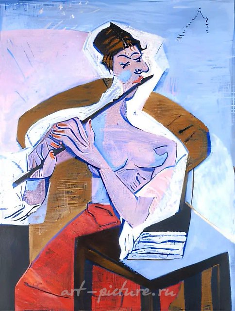Голубая мелодия, 1993, холст, масло, 90 х 70 см Собственность автора