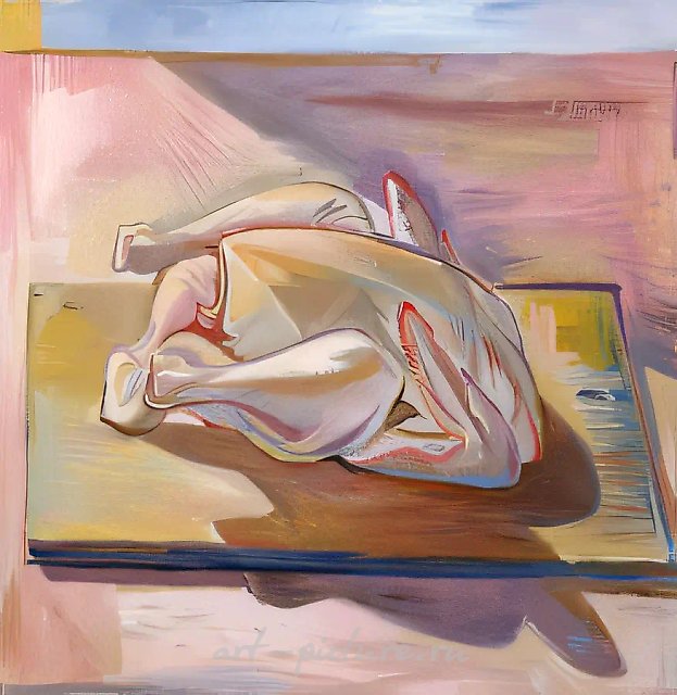 Курица, 1995, холст, масло, 50 х 50 см Собственность автора