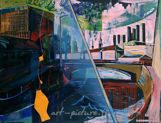 Сюрприз москворецкого вечера, 1995, холст, масло, 70 х 90 см Собственность автора