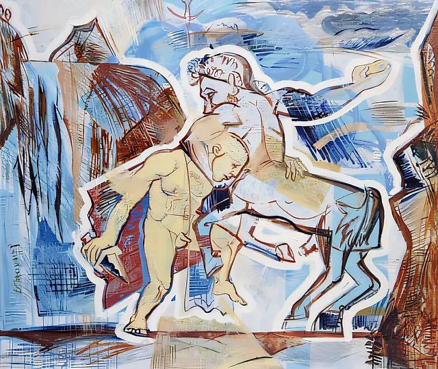 Опасные игры., 1997, холст, масло, 120х140 Собственность автора