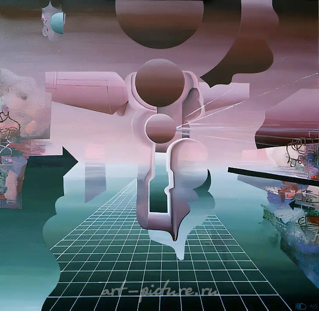 Энтропия пространства, 1989, холст, масло, 133х133. Собственность автора