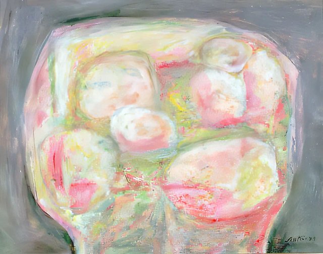 Вересковый участок, 1994, картон, акрил, 51х63. Собственность автора