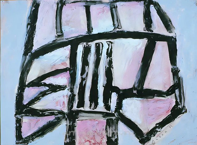 Утверждение, 1994, картон, акрил, 46х60. Собственность автора