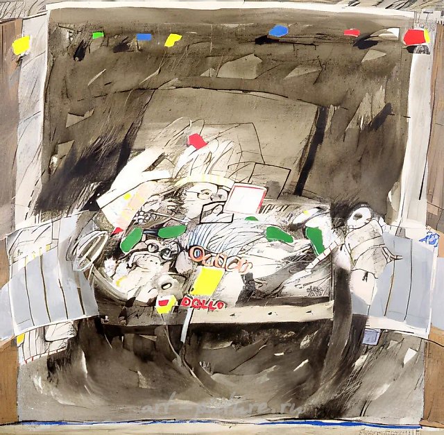 玩偶，1994年，木头，油画，100×100