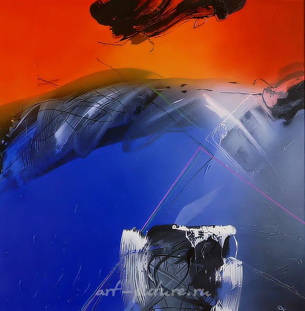 Зимняя дверь, 1992, холст, масло, 100х100