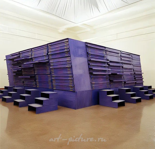 Русская утопия: Депозитарий, 1996, Фанерные шкафы, плоттерные копии, 200х550х550 см Фонд "Утопия", Москва