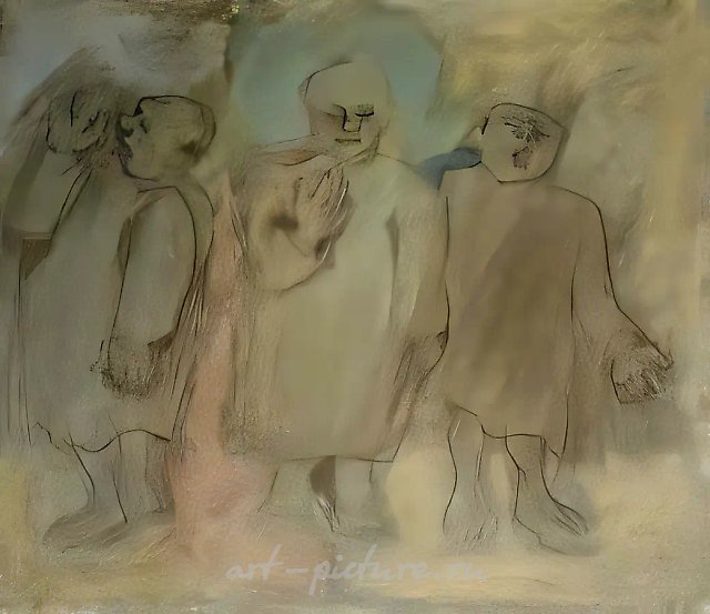 Голгофа. Из "Библейского цикла I", 1993, Бумага, пастель, уголь, 50х53,5 см Государственная Третьяковская галерея, Москва