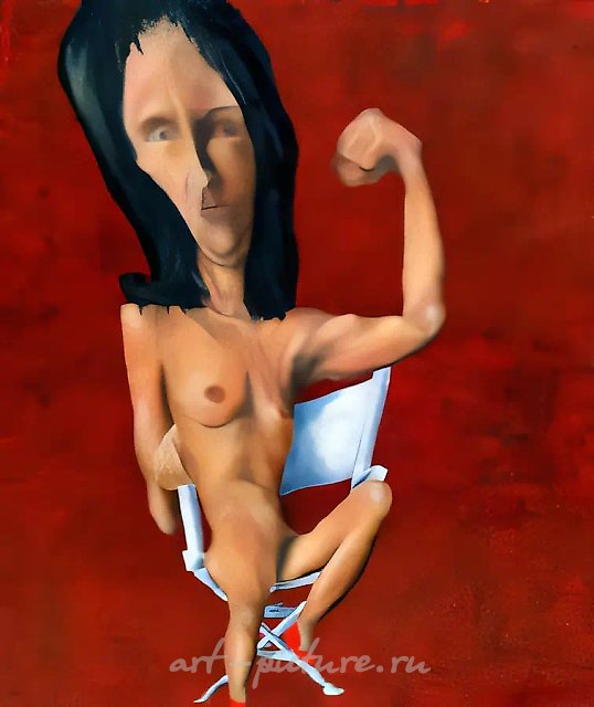 Lady in red, 1994, холст, масло, 120х100 Собственность автора