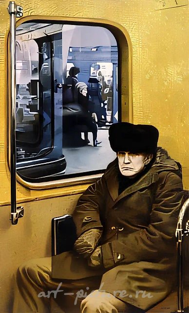 Станция "Сокол". Цикл "Московский метрополитен", 1985, холст, масло, 205 х 135 собственность автора