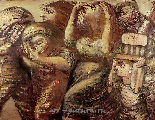 Война, 1994, Холст, масло, 150х190 см Собственность автора