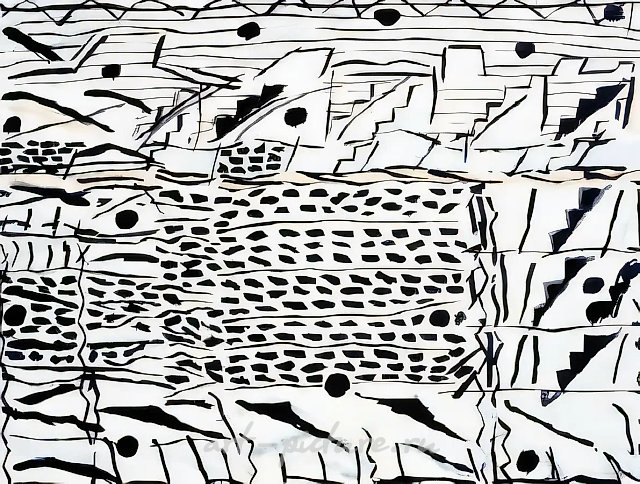 Из серии "Новое болото", 1990, Бумага, кисть, тушь, 50х65 см Собственность автора