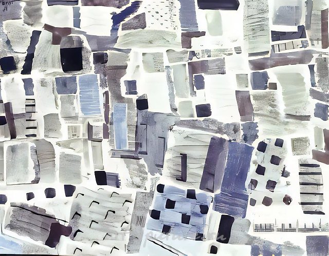 Карта местности, 1987, смешанная техника, 74x94,5 см. Частная коллекция, Италия
