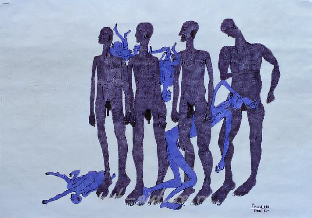 Comb, 1993, tracing paper, indian ink, marker, 31x42 cm. Collection of W. Wittrock, Düsseldorf, Germany