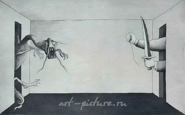 Алиса в Зазеркалье, №2, 1984, Офорт, мягкий лак, 16х24,5 см