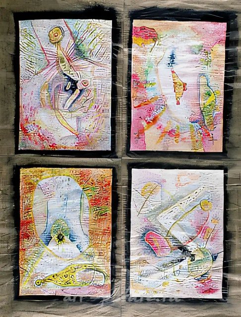 Window Looking Inwards (from the Divers` Library), 1989, paper, tracing paper, mixed technique, 105x77 cm. Duke University Museum