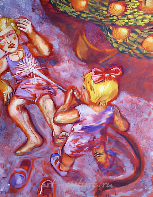 Прерванный сон в летний полдень, 1992, Холст, масло, 100х80 см Собственность автора