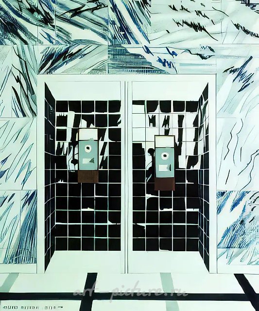 Волшебный мир московского метро, 1984, Бумага, восковые мелки, пастель, 90х70 см Собственность автора