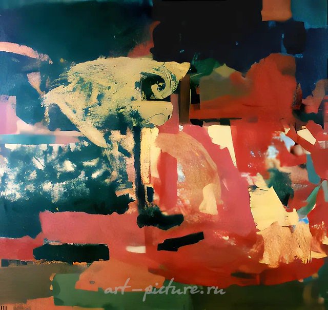 通向大海。第3号，1988年，布面油画，140x140厘米，作者自藏
