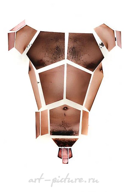 Armour. From the project «Body Space», 1995, colour photo, plexiglass, 150x80 cm. Authors` property