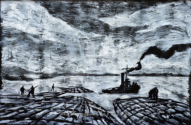 Без названия из серии "Школьные доски", 1991, мел, школьная доска, 160х100 Министерство культуры РФ