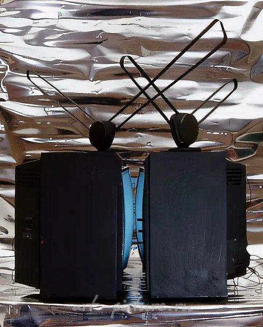 为艺术而艺术，1980年，电视机，（50×50×60厘米）×2，莫斯科察里津诺国家博物馆现代艺术收藏。