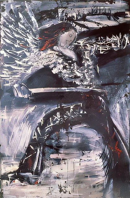 ДЗоиНГ!!! (DZoiNG!!!), 1985, Пергамин, темпера, 200х105 см Собственность автора
