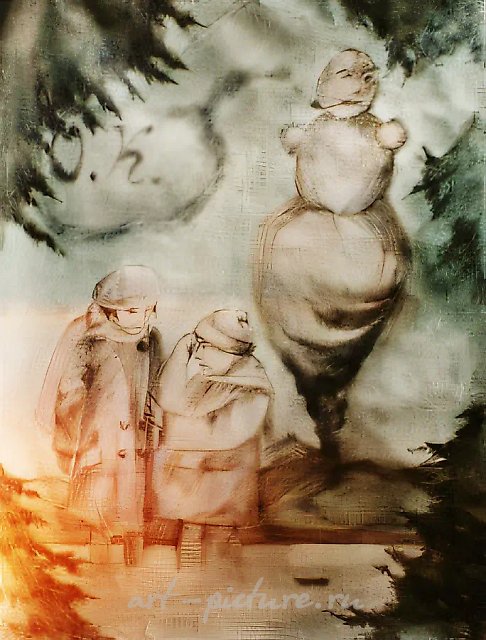 Из серии "Пособия по наблюдениям "Облачной Комиссии"", 1994, Холст, масло, 150х200 см Собственность автора