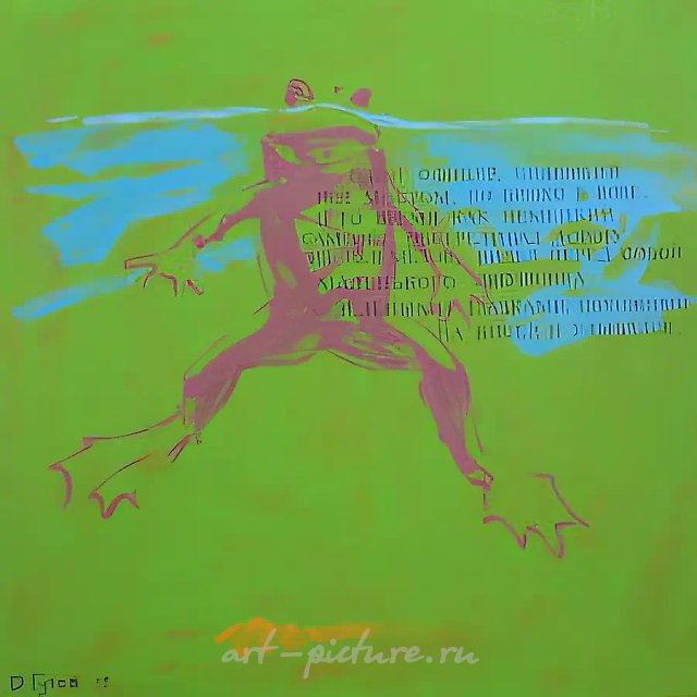 Лягушонок, 2005, холст, масло, 100х100