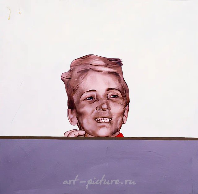 Portrait of Umalatova, 1993, Acrylic on cardboard, 70x70 cm Author’s property