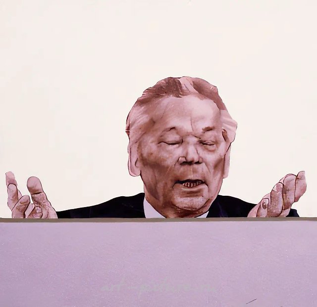 Portrait of Kalashnikov, 1993, Acrylic on cardboard, 70x70 cm Author’s property