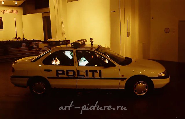 HOT POLICE DOG，1995，视频装置。