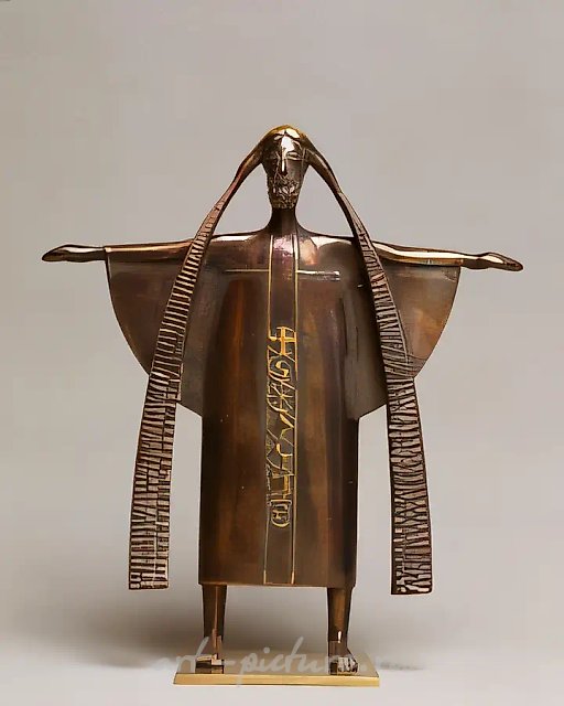Посланец, 1996, бронза, 25,5х24х9
