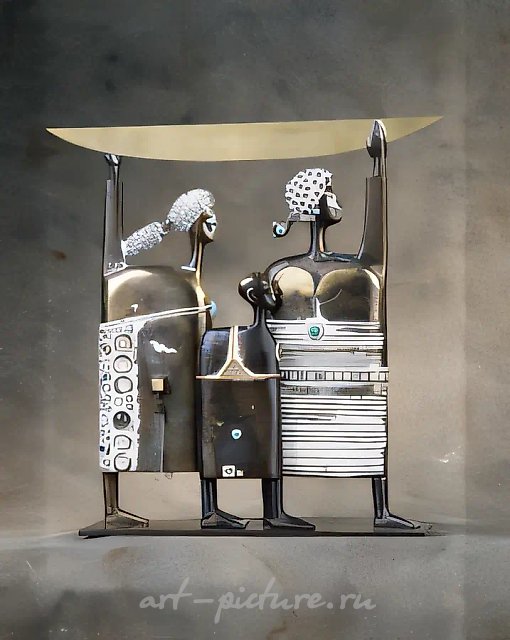 Амазонки Ханаана, 1997, бронза, полудрагоценные камни, 32 х 30 х 8