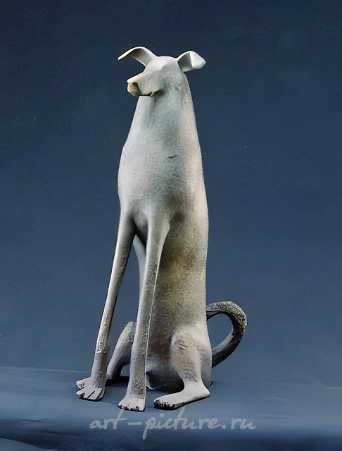Портрет собаки, 1993, бронза, 50х16х28
