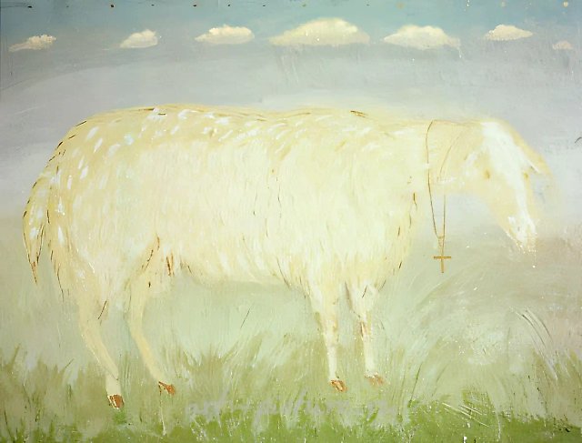Овчинникова, 1990, Холст, масло, 150 х 200 см Собрание P.Sprovieri, Рим, Италия