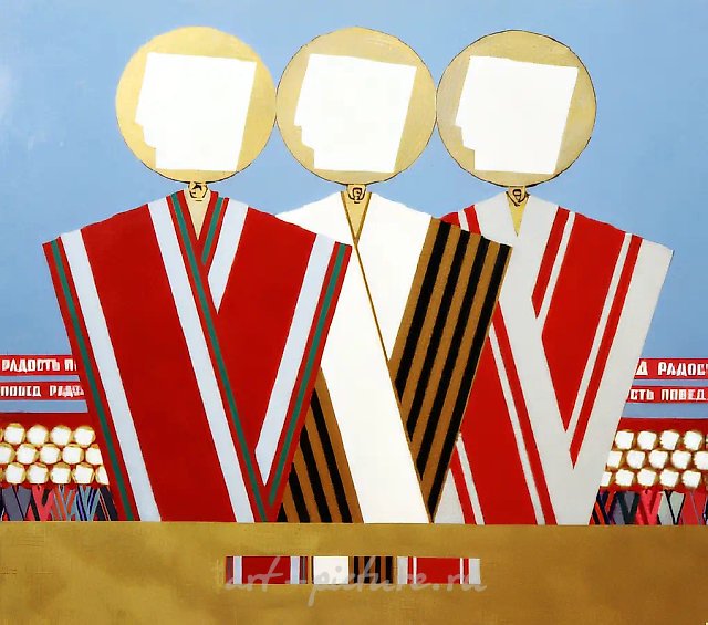 Иконостас. Фрагмент, 1991, Дерево, оргалит, эмаль, 120 х 130 х 5 см Собственность автора
