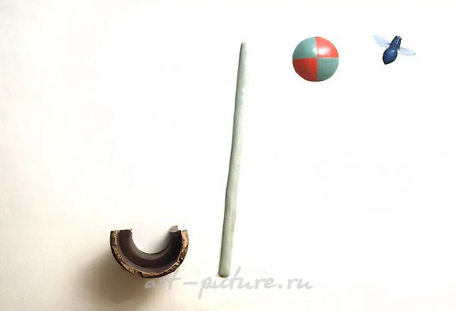 Труба, палка, мяч и муха, 1965, смешанная техника, 140x200x30