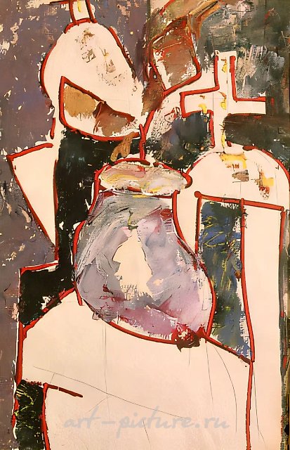 Купола, 1959, бумага,гуашь, 52x34 Собрание Н.Косаткина