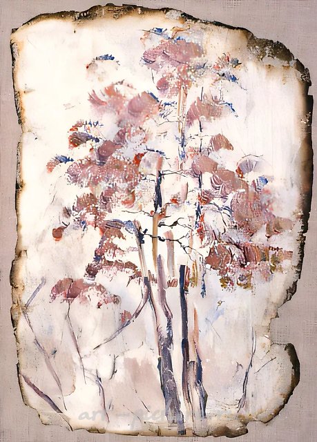 Сосны, 1959, картон, холст, масло, 62x47 Собрание Н.Костаки