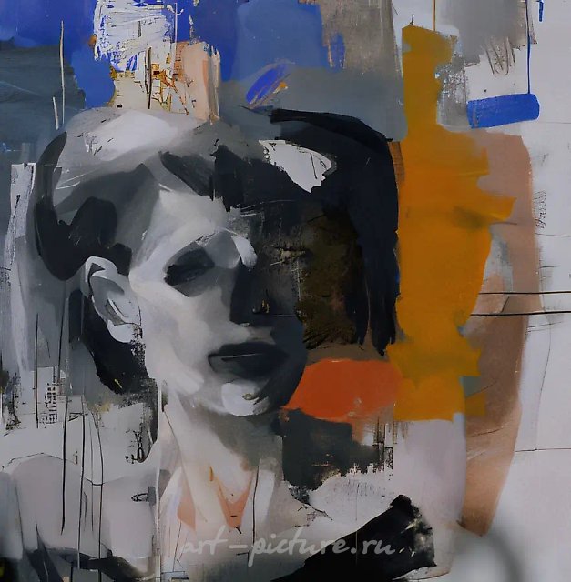 自画像，1994年，布面，油画、丙烯，75x70厘米