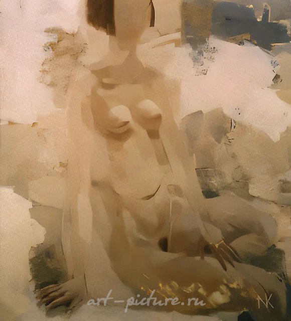 裸女，1992年，油画，画布，130x120