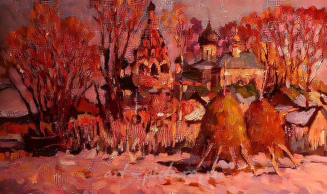 Русский пейзаж, 1996, холст, масло, 50 х 80 см