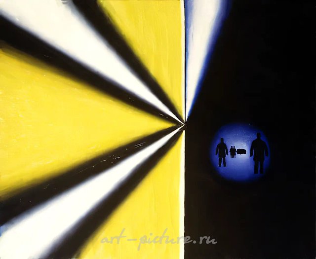 Улица, 1966, масло на холсте, 79,5x99,5