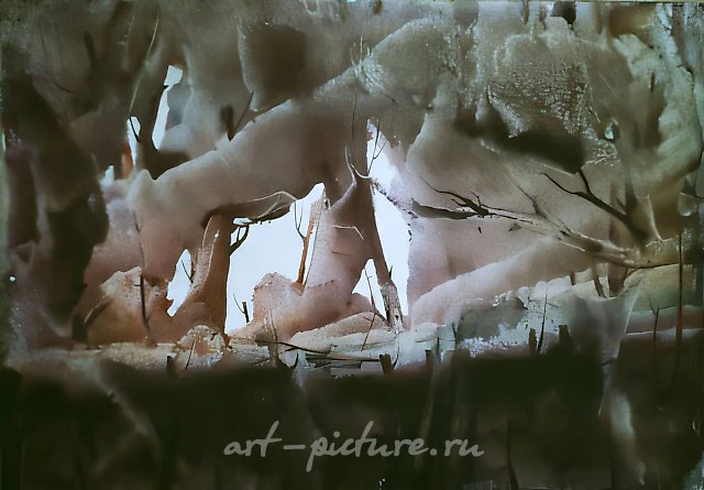 Сновидение № 1, 1995, акварель, гуашь, картон, 30 х 40